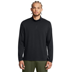 �A���_�[�A�[�}�[ �����Y �g�b�v�X T�V���c �n�[�t�W�b�v Men's Under Armour Motion Quarter Zip Top Black �u���b�N