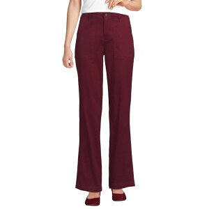 �����Y�G���h ���f�B�[�X �{�g���X �J�W���A���p���c Women's Lands' End High Rise Chino Utility Pants Rich Burgundy �o�[�K���f�B