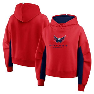 �t�@�i�e�B�N�X ���f�B�[�X �g�b�v�X T�V���c �L���b�v �p�[�J�[ Women's Fanatics Red Washington Capitals Back Check Boxy Hoodie Cap Red ���b�h