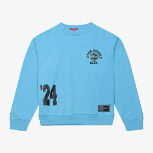 �~�b�`�F��&�l�X ���f�B�[�X �g�b�v�X T�V���c �N���[�l�b�N �X�E�F�b�g Women's Mitchell & Ness Blue Utah Mammoth Crewneck Sweatshirt Utm Blue �u���[