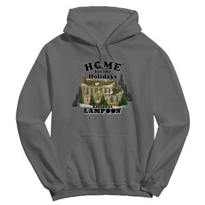 �A�j���L�����N�^�[ �����Y �g�b�v�X T�V���c �p�[�J�[ �O���t�B�b�N Licensed Character Men's Nationalampoon's Christmas Vacation Home For The Holidays Graphic Hoodie Charcoal �`���R�[��