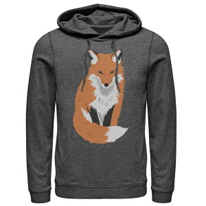 �A�j���L�����N�^�[ �����Y �g�b�v�X T�V���c �p�[�J�[ Licensed Character Men's Red Fox Cute Forest Animal Hoodie Charcoal Heather �`���R�[��
