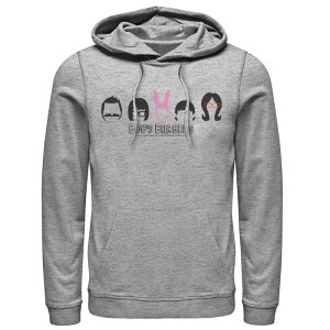 �A�j���L�����N�^�[ �����Y �g�b�v�X T�V���c �p�[�J�[ Licensed Character Men's Bob's Burgers Family Hair Hoodie Athletic Heather �w�U�[