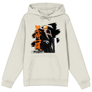 �A�j���L�����N�^�[ �����Y �g�b�v�X T�V���c �p�[�J�[ Licensed Character Men's Bleach Ichigo Kurosaki Hoodie Off White �I�t�z���C�g