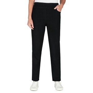 �A���t���b�h �_�i�[ ���f�B�[�X �{�g���X �J�W���A���p���c �v�` �f�j�� Petite Alfredunner Super Stretch Pull-On Straight-Leg Denim Pants Black �u���b�N