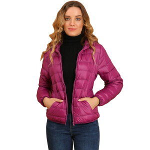 �A���O�� �P�[ ���f�B�[�X �A�E�^�[ �W���P�b�g�E�u���]�� �_�E�� ALLEGRA K Women's Hooded Lightweight Down Packable Puffyer Jacket Hot Pink �s���N