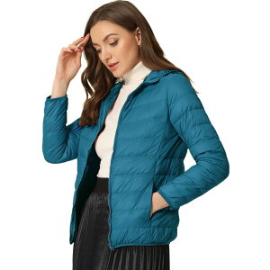 �A���O�� �P�[ ���f�B�[�X �A�E�^�[ �W���P�b�g�E�u���]�� �_�E�� ALLEGRA K Women's Hooded Lightweight Down Packable Puffyer Jacket Lake Blue �u���[