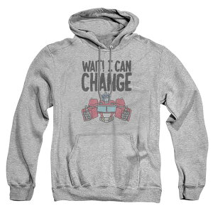 �A�j���L�����N�^�[ �����Y �g�b�v�X T�V���c �g�[�� �p�[�J�[ �O���t�B�b�N Licensed Character Big & Tall Transformers Wait I Can Change Graphic Pullover Hoodie Heather Gray �O���[