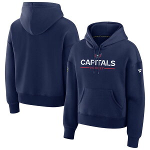 �t�@�i�e�B�N�X ���f�B�[�X �g�b�v�X T�V���c �L���b�v �p�[�J�[ Women's Fanatics Navy Washington Capitals Authentic Pro Primary Pullover Hoodie Cap Navy �l�C�r�[