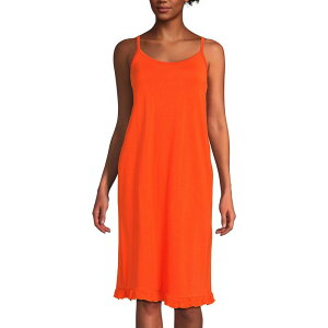 �����Y�G���h ���f�B�[�X �A���_�[�E�F�A �i�C�g�E�F�A �Ђ��� �v�` Petite Lands' End Cooling Knee Length Slip Nightgown Vivid Tangerine �^���W�F����