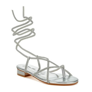 �����h�����O ���f�B�[�X �V���[�Y �T���_�� ���[�X London Rag Babbity Women's Rhinestone Lace-Up Sandalsilver �V���o�[