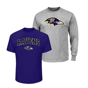 �t�@�i�e�B�N�X �����Y �g�b�v�X T�V���c �g�[�� Men's Fanatics Purple/Heather Gray Baltimore Ravens Big & Tall 2-Pack T-Shirt Set Rav Purple �p�[�v��