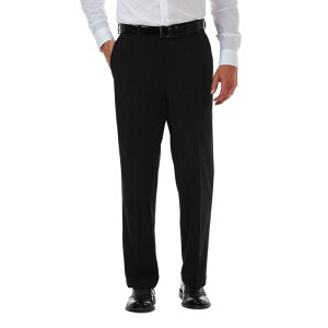 �n�K�[ �����Y �{�g���X �J�W���A���p���c Men's Haggar Cool 18 PRO Straight-Fit Wrinkle-Free Flat-Front Super Flex Waist Pants Black �u���b�N