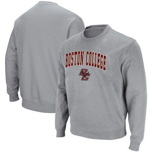 �R���V�A�� �����Y �g�b�v�X T�V���c �X�E�F�b�g ���S Men's Colosseum Heathered Gray Boston Collegeagles Arch & Logo Tackle Twill Pullover Sweatshirt Bos Grey �O���[