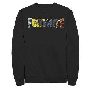 �A�j���L�����N�^�[ �����Y �g�b�v�X T�V���c �X�E�F�b�g Licensed Character Men's Fortnite Fall Character Fill Sweatshirt Black �u���b�N