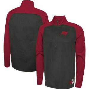 �j���[�G�� �����Y �A�E�^�[ �W���P�b�g�E�u���]�� Men's New Era Black Tampa Bay Buccaneers Combine Authentic O-Line Raglan Half-Zip Jacket Buc Black �u���b�N