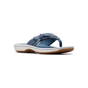 �N���[�N�X ���f�B�[�X �V���[�Y �T���_�� Clarks Cloudsteppers Breeze Dalia Women's Flip Flop Sandals Dark Denim �f�j��
