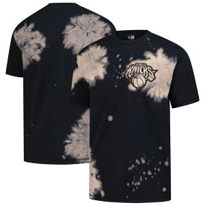 �j���[�G�� �����Y �g�b�v�X T�V���c Men's New Era Black New Yorknicks Injection Bleached Out Raw Edge Oversized T-Shirt Kni Black �u���b�N