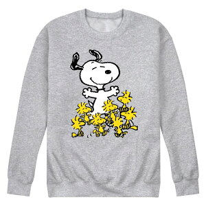 �A�j���L�����N�^�[ �����Y �g�b�v�X T�V���c �X�E�F�b�g �O���t�B�b�N Licensed Character Men's Peanutsnoopy Woodstock Dance Party Graphic Sweatshirt Gray �O���[