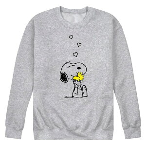 �A�j���L�����N�^�[ �����Y �g�b�v�X T�V���c �X�E�F�b�g �O���t�B�b�N Licensed Character Men's Peanutsnoopy Woodstock Hug And Love Graphic Sweatshirt Gray �O���[
