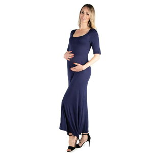 24 �Z�u���R���t�H�[�g ���f�B�[�X �g�b�v�X �����s�[�X �}�^�j�e�B �}�L�V Maternity 24Seven Comfort Apparel Casual Maxi Dress Blue �u���[