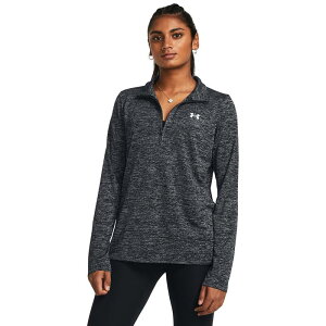 �A���_�[�A�[�}�[ ���f�B�[�X �g�b�v�X T�V���c Women's Under Armour Techalf-Zip Top Black �u���b�N