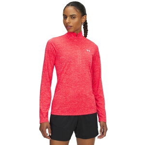 �A���_�[�A�[�}�[ ���f�B�[�X �A�E�^�[ �W���P�b�g�E�u���]�� Women's Under Armour Techalf-Zip Top Racered ���b�h