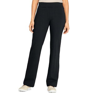 �����Y�G���h ���f�B�[�X �{�g���X �J�W���A���p���c �v�` Petite Lands' End Starfish Straight-Leg Pull-On Pants Black �u���b�N
