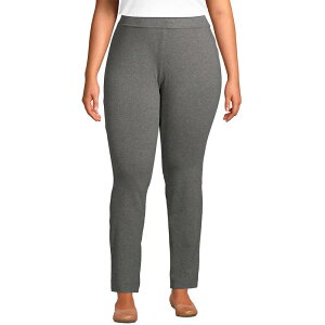 �����Y�G���h ���f�B�[�X �{�g���X �J�W���A���p���c �X�g���[�g �v���X�T�C�Y Plusize Lands' End Starfish Slim Straight Leg Pull-On Pants Charcoal Heather �`���R�[��