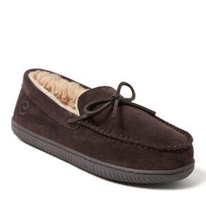 �f�B�A�t�H�[���Y �����Y �V���[�Y �T���_�� �X�G�[�h Dearfoams Douglas Men'suede Tie Top Moccasin Slippers Coffee �R�[�q�[