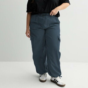 �G�X�I�[ ���f�B�[�X �{�g���X �J�W���A���p���c �v���X�T�C�Y Juniors' Plusize SO High-Rise Pull-On Cargo Baggy Pants Navy Cove �l�C�r�[