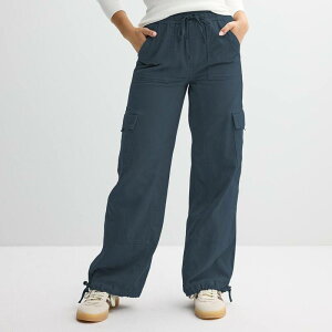 �G�X�I�[ ���f�B�[�X �{�g���X �J�W���A���p���c Juniors' SO High Rise Pull-On Cargo Baggy Pants Navy Cove �l�C�r�[