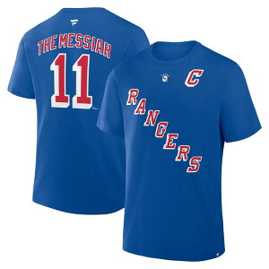 �t�@�i�e�B�N�X �����Y �g�b�v�X T�V���c Men's Fanatics Mark Messier Blue New York Rangers Retired Player Nickname T-Shirt Ran Blue �u���[