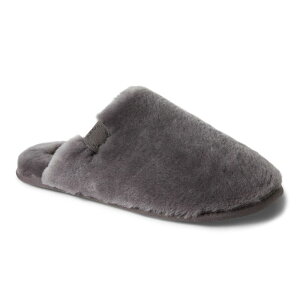 yz fBAtH[Y Y T_ V[Y Dearfoams Broome Genuine Shearling Men's Scuff Slippers Gray