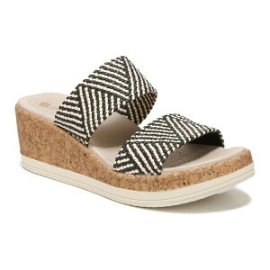 yz rW[Y fB[X T_ V[Y Bzees Resort Women's Wedge Slide Sandals Black Raffia