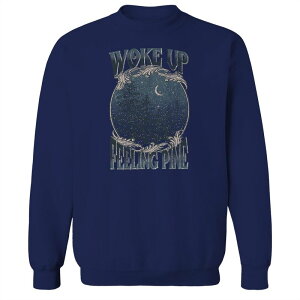 �A�j���L�����N�^�[ �����Y �g�b�v�X T�V���c �X�E�F�b�g �t���[�X Licensed Character Men's Woke Up Feeling Pine Fleece Sweatshirt Navy �l�C�r�[