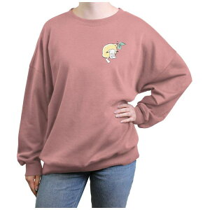 �A�j���L�����N�^�[ ���f�B�[�X �g�b�v�X T�V���c �t���[�X �O���t�B�b�N Licensed Character Juniors' Pokemon Sleeping Pikachu Graphic Fleece Desert Pink �s���N