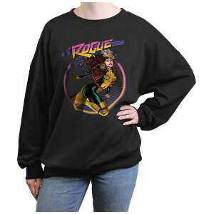 �}�[�x�� ���f�B�[�X �g�b�v�X T�V���c �t���[�X �O���t�B�b�N Marvel Juniors' X-Men Rogue Poster Graphic Fleece Pullover Black �u���b�N