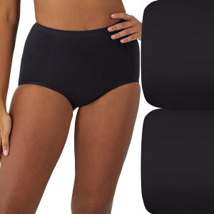 �o�� ���f�B�[�X �{�g���X �J�W���A���p���c Bali 2-pack Ultra-Firm Control Seamlesshaping Brief Panty X245 Two Black �u���b�N