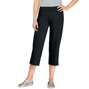 �����Y�G���h ���f�B�[�X �{�g���X �J�W���A���p���c �v�` Petite Lands' End Starfish Straight-Leg Pull-On Cropants Black �u���b�N