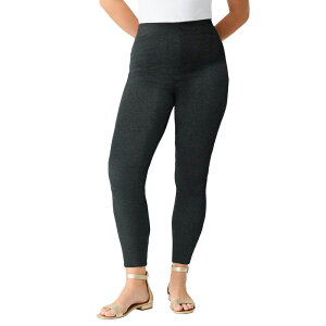 ���A�}���Y ���f�B�[�X �{�g���X �J�W���A���p���c �v���X�T�C�Y �A���N�� Roaman's Women's Plusize Anklength Essential Stretch Legging Heather Charcoal �`���R�[��