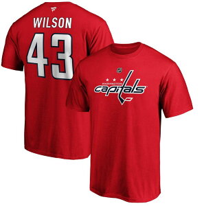 �t�@�i�e�B�N�X �����Y �g�b�v�X T�V���c �L���b�v Men's Fanatics Branded Tom Wilson Red Washington Capitals Team Authentic Stack Name & Number T-Shirt Cap Red ���b�h