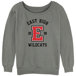 �A�j���L�����N�^�[ ���f�B�[�X �g�b�v�X T�V���c �p�C�� �O���t�B�b�N Licensed Character Juniors' High School Musical East High Wildcats Graphic Slouchy Terry Gray Heather �O���[