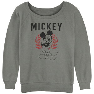 �f�B�Y�j�[ ���f�B�[�X �g�b�v�X T�V���c �p�C�� �O���t�B�b�N Disney Juniors' Mickey Mouse Winner Portrait Graphic Slouchy Terry Gray Heather �O���[