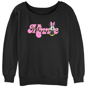 �f�B�Y�j�[ ���f�B�[�X �g�b�v�X T�V���c �p�C�� �O���t�B�b�N Disney Juniors' Minnie Mouse Soft Pop Graphic Slouchy Terry Black �u���b�N