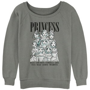 �f�B�Y�j�[ ���f�B�[�X �g�b�v�X T�V���c �p�C�� �O���t�B�b�N Juniors' Disney Princess Lineup Graphic Slouchy Terry Gray Heather �O���[