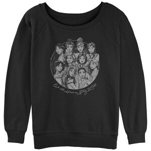 �f�B�Y�j�[ ���f�B�[�X �g�b�v�X T�V���c �p�C�� �O���t�B�b�N Juniors' Disney Princess Have A Story To Tell Graphic Slouchy Terry Black �u���b�N