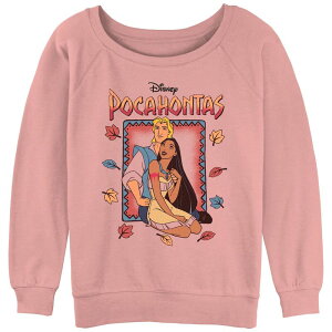 �f�B�Y�j�[ ���f�B�[�X �g�b�v�X T�V���c �p�C�� �O���t�B�b�N Disney Juniors' Pocahontas Movie Poster Graphic Slouchy Terry Desert Pink �s���N