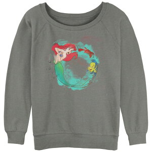 �f�B�Y�j�[ ���f�B�[�X �g�b�v�X T�V���c �p�C�� �O���t�B�b�N Disney Juniors' The Little Mermaid Ariel Singingraphic Slouchy Terry Gray Heather �O���[