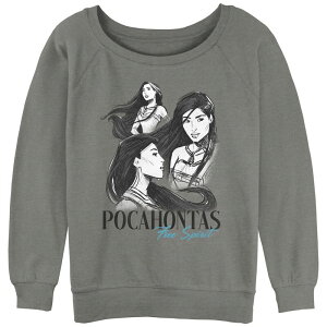 �A�j���L�����N�^�[ ���f�B�[�X �g�b�v�X T�V���c �p�C�� �O���t�B�b�N Licensed Character Juniors' Pocahontasketches Graphic Slouchy Terry Gray Heather �O���[